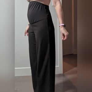 Maternity Brown High-Waisted Pants